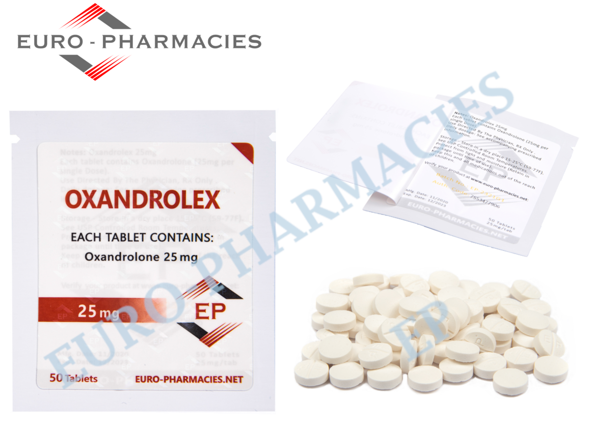 Euro Pharmacies Oxandrolex 25 (Anavar) - 25mg tab - 50 tab bag