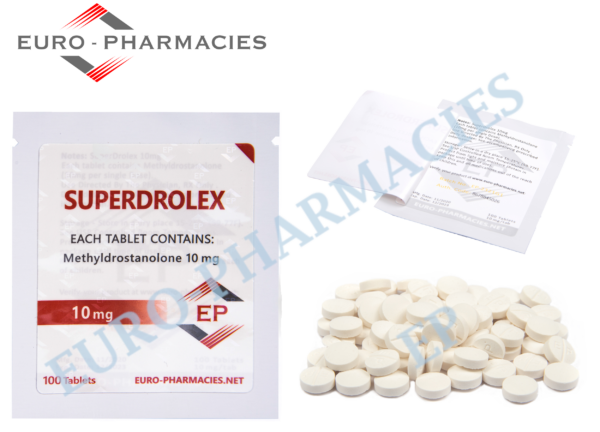 Euro Pharmacies Superdrolex (Methyldrostanolone) - 10mg tab, 100 pills bag
